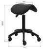 61838 6 kosmeticky taburet saddle one cerny