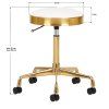 37592 5 kosmeticky taburet h7 zlato bily
