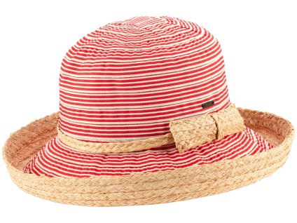 lucinda raffia letni klobouk scippis cervena