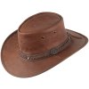 KANGAROO SUNDOWNER - australský světlehnědý kožený klobouk Scippis