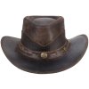5H76 LYNDON australský kožený klobouk Scippis 5