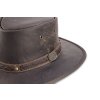 KANGAROO SUNDOWNER - australský hnědý kožený klobouk Scippis