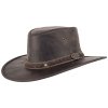 5H16 Kangaroo Sundowner australský kožený klobouk Scippis hnědá 13