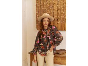 monarch bloom print eliza blouse 3