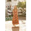 chevron print carmen maxi dress