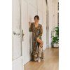 bianca print sabrina maxi dress