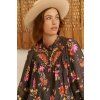 monarch bloom print eliza blouse