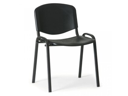 Konferenzstuhl - Kunstoff, ISO, schwarz Biedrax Z9517c, Fußgestell schwarz