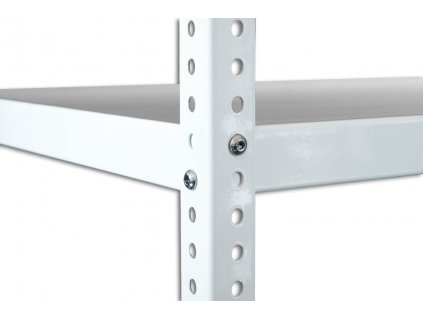 Geschraubtes Schwerlastregal Biedrax 60 x 130 x 250 cm, weiss - 7 Fachböden