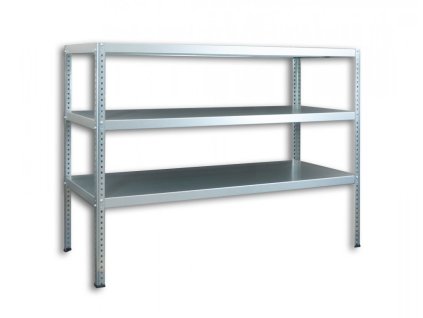 Geschraubtes Büroregal Biedrax 60 x 150 x 100 cm, verzinkt - 3 Fachböden