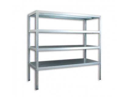 Geschraubtes Büroregal Biedrax 60 x 150 x 150 cm, verzinkt - 4 Fachböden