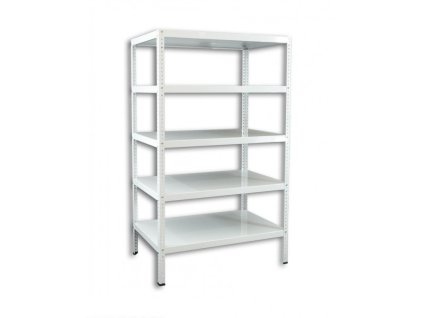 Geschraubtes Büroregal Biedrax 30 x 100 x 180 cm, weiss - 5 Fachböden