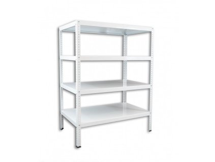 Geschraubtes Büroregal Biedrax 40 x 150 x 150 cm, weiss - 4 Fachböden