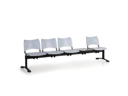 Wartezimmerbank - Kunststoff Visio Biedrax LC9289s - Gestell schwarz