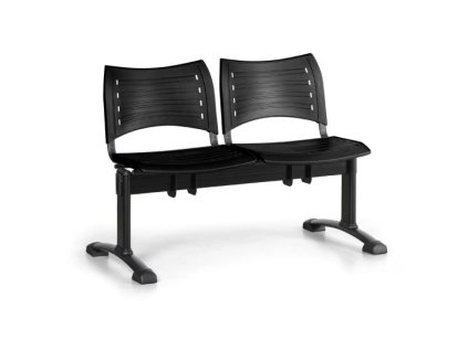Wartezimmerbank - Kunststoff Visio Biedrax LC9284c - Gestell schwarz