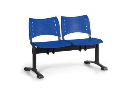 Wartezimmerbank - Kunststoff Visio Biedrax LC9284m - Gestell schwarz