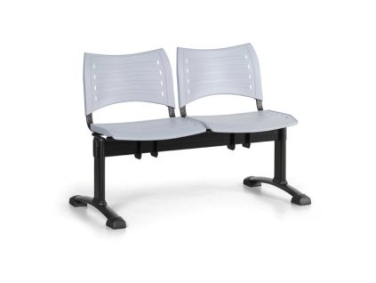 Wartezimmerbank - Kunststoff Visio Biedrax LC9284s - Gestell schwarz