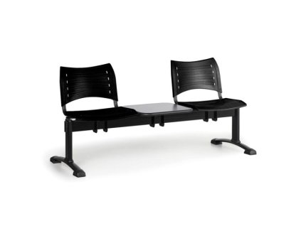 Lavice do čekárny plastová Visio Biedrax LC9285c - podnož černá