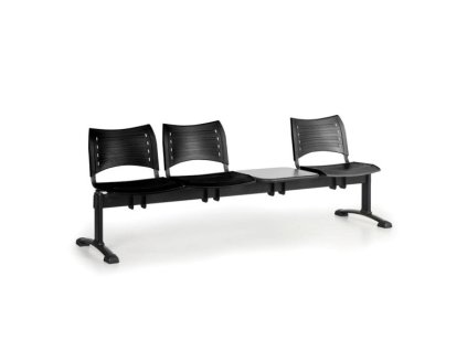 Lavice do čekárny plastová Visio Biedrax LC9287c - podnož černá