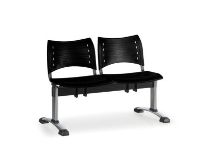 Lavice do čekárny plastová Visio Biedrax LC9290c - podnož chromovaná