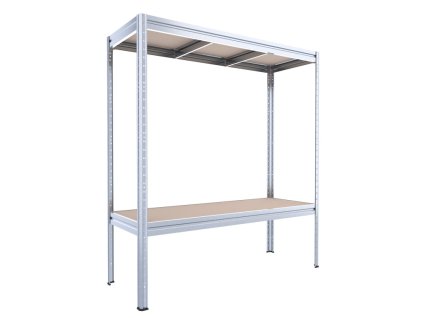 Schwerlastregal Biedrax 60 x 200 x 177 cm, 2 Fachböden - verzinkt/MDF 6 mm, Fachlast 350 kg