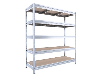 Schwerlastregal Biedrax 60 x 240 x 177 cm, 5 Fachböden - verzinkt/MDF 6 mm, Fachlast 300 kg