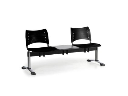 Lavice do čekárny plastová Visio Biedrax LC9291c - podnož chromovaná