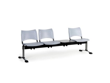 Lavice do čekárny plastová Visio Biedrax LC9293s - podnož chromovaná