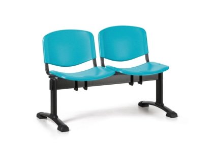 Wartezimmerbank - Kunststoff ISO Biedrax LC9680z - Gestell schwarz