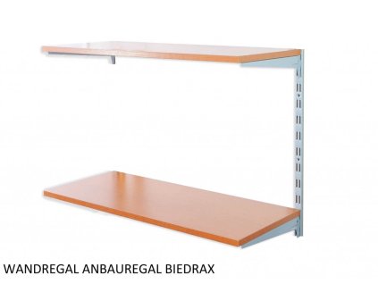 Wandregal - Anbauregal 40 x 80 x 50 cm, Farbe silber - 2 Fachboden Kirsche