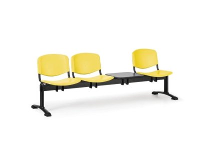 Wartezimmerbank - Kunststoff ISO Biedrax LC9710zl - Gestell schwarz