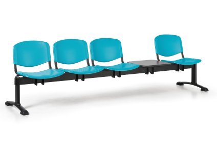 Lavice do čekárny plastová ISO Biedrax LC9730z - podnož černá