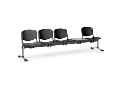 Lavice do čekárny plastová ISO Biedrax LC9731c - podnož chromovaná