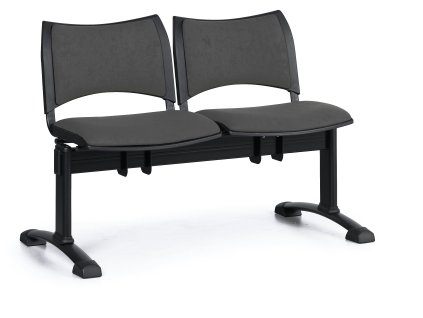 Wartezimmerbank - gepolstert Smart Biedrax LC9212s - Gestell schwarz