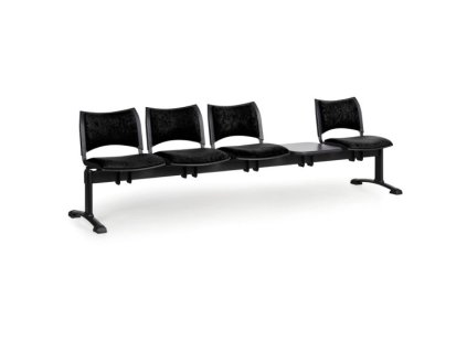 Wartezimmerbank - gepolstert Smart Biedrax LC9217c - Gestell schwarz