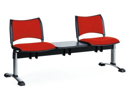 Wartezimmerbank - gepolstert Smart Biedrax LC9219cv - Gestell verchromt