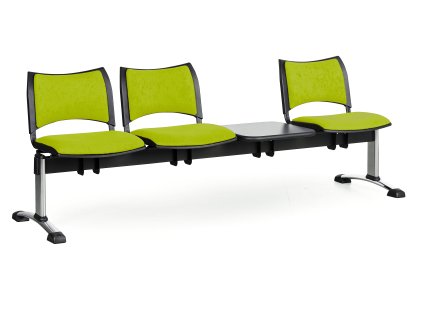 Lavice do čekárny čalouněná Smart Biedrax LC9221z - podnož chromovaná