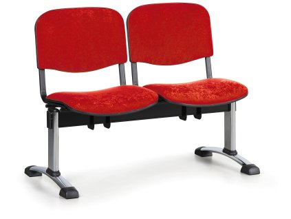 Lavice do čekárny čalouněná Viva Biedrax LC9374CV - podnož chromovaná