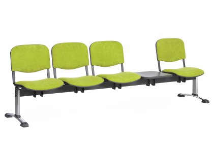 Lavice do čekárny čalouněná Viva Biedrax LC9379z - podnož chromovaná