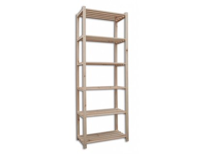 Holzregale Holzlatten 30 x 75 x 210 cm, 6 fahcböden