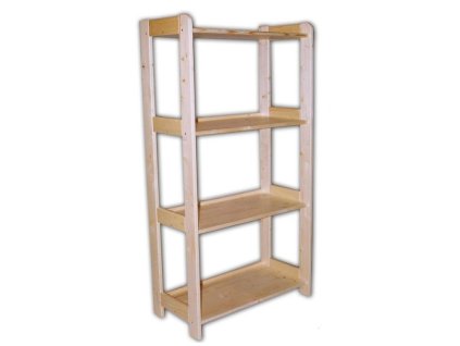Holzregal Massivholz 33 x 45 x 128 cm, 4 Fachböden