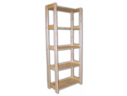 Holzregal Massivholz 33 x 68 x 166 cm, 5 Fachböden