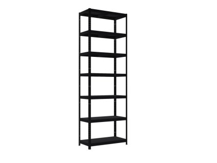 Werkstattregale Biedrax 40 x 90 x 210 cm, 7 Fachböden x 100 kg, schwarz