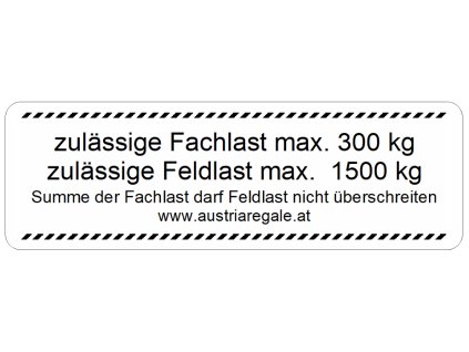 Regalbelastung Etikette Deutscheregale.de Austriaregale.at