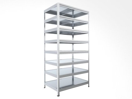 Werkstattregal mit Metallböden Biedrax 45 x 75 x 210 cm verzinkt - 8 Böden verzinkt