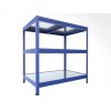 Abstellraum Regal mit Metallböden Biedrax 60 x 75 x 90 cm blau - 3 Böden verzinkt