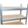 Haushaltsregal mit Holzböden Biedrax 60 x 90 x 210 cm verzinkt - 5 Fachböden MDF