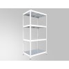 Haushaltsregal mit Metallböden Biedrax 60 x 120 x 180 cm weiss - 4 Böden verzinkt