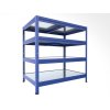 Steckregal mit Metallböden Biedrax 45 x 75 x 90 cm blau - 4 Böden verzinkt