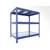 Steckregal mit Metallböden Biedrax 45 x 90 x 120 cm blau - 3 Böden verzinkt